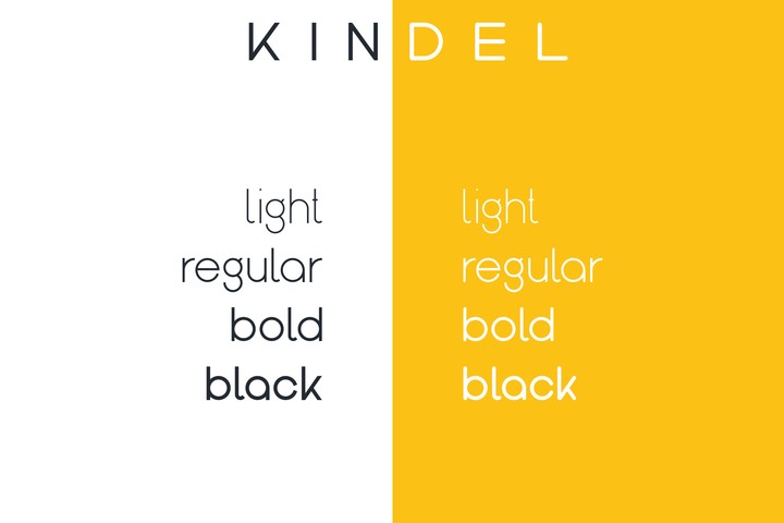 Пример шрифта Kindel Regular